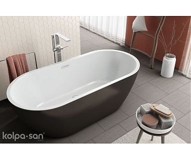 Акриловая ванна Kolpa San DALIA FS 170x80   BASIS   BLACK&amp;WHITE
