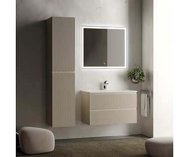 Мебель для ванной SANCOS Snob R 80 подвесная, 2 ящика, Beige Soft