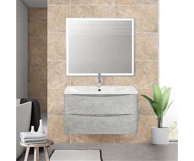 Мебель для ванной BelBagno Acqua 100 подвесная, cemento verona grigio