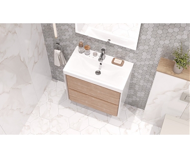 Мебель для ванной Velvex Gesso 70.2Y, белый/дуб сонома