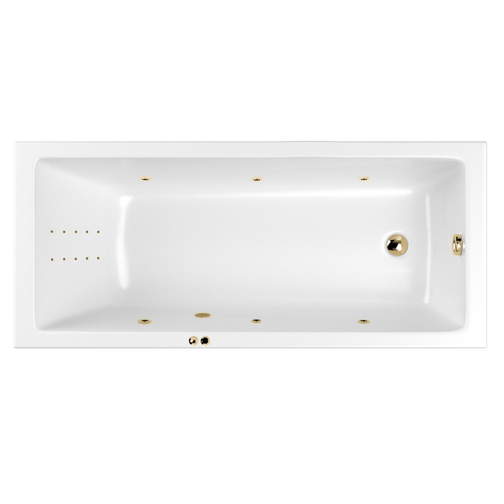 Акриловая ванна WHITECROSS Wave LINE NANO 170x75 золото