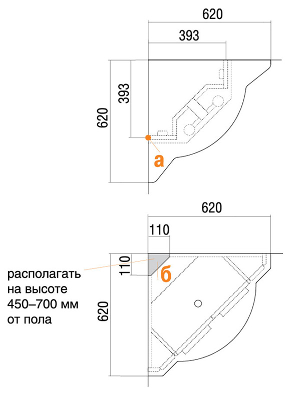 Тумба с раковиной альтаир