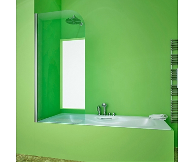 Шторка на ванну GuteWetter Lux Pearl GV-601A левая 70 см стекло бесцветное, профиль хром