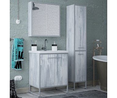 Мебель для ванной Corozo Айрон 70 серый, арт