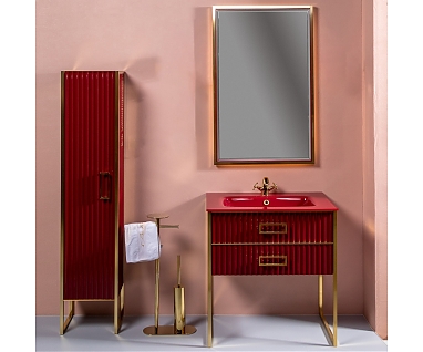 Мебель для ванной Armadi Art Monaco 80 бордо, золото