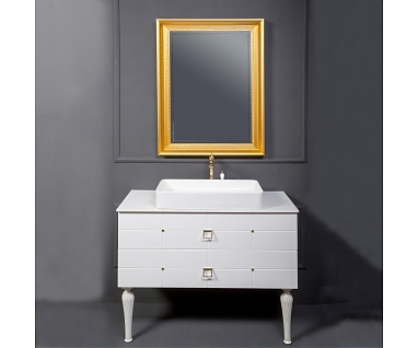 Мебель для ванной Armadi Art Vallessi Avangarde Piazza 100 белая, с накладной раковиной