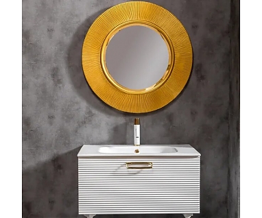 Мебель для ванной Armadi Art Vallessi Avangarde Linea 80 белая, с раковиной-столешницей