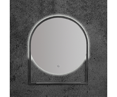 Зеркало Armadi Art Vallessi 60 антрацит, с подсветкой