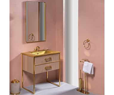 Мебель для ванной Armadi Art Monaco 80 капучино, золото