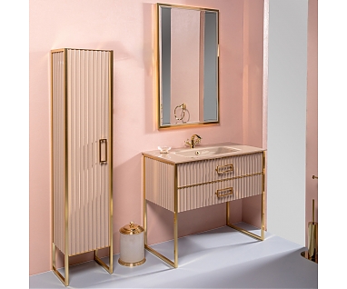 Мебель для ванной Armadi Art Monaco 100 капучино, золото