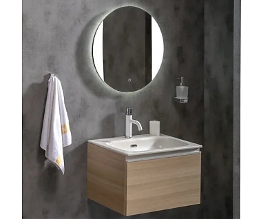 Мебель для ванной Armadi Art Vallessi 60, дуб светлый матовый фактурный