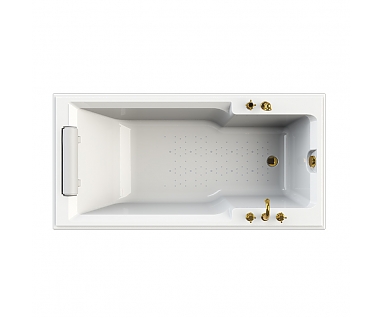 Акриловая ванна Радомир (Fra Grande) Руссильон 180х90 с панелями (комплектация золото) 