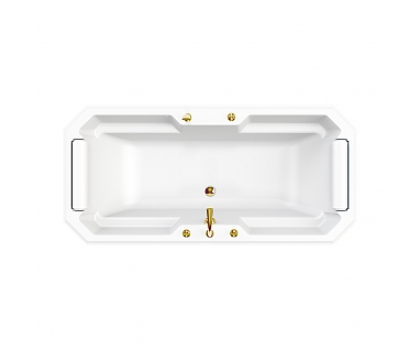Акриловая ванна Радомир (Fra Grande) Фернандо 190х90 с каркасом (комплектация золото) 