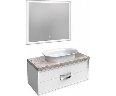 Мебель для ванной Kerama Marazzi Canaletto 100 со столешницей, белая