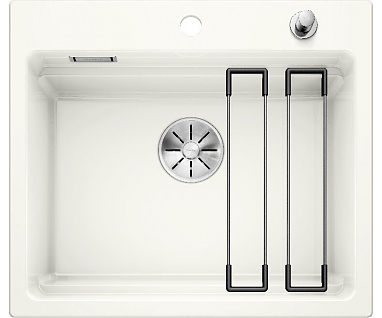 Мойка кухонная Blanco Etagon 6 белая, с клапаном-автоматом