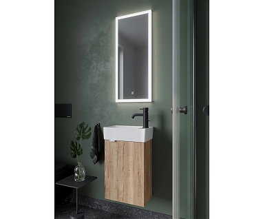 Мебель для ванной SANCOS Mini 35 R подвесная, дуб галифакс натуральный