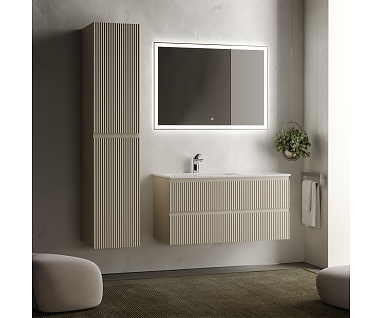 Мебель для ванной SANCOS Snob R 100 L подвесная, 2 ящика, Beige Soft