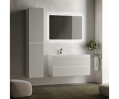 Мебель для ванной SANCOS Snob R 100 L подвесная, 2 ящика, Bianco