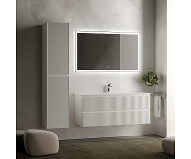 Мебель для ванной SANCOS Snob R 120 подвесная, 2 ящика, Bianco