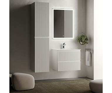 Мебель для ванной SANCOS Snob R 60 подвесная, 2 ящика, Bianco