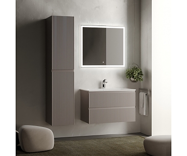 Мебель для ванной SANCOS Snob R 80 подвесная, 2 ящика, Doha Soft