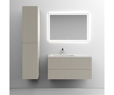 Мебель для ванной SANCOS Snob T 100 L подвесная, 2 ящика, Beige Soft