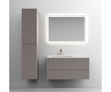 Мебель для ванной SANCOS Snob T 100 L подвесная, 2 ящика, Doha Soft