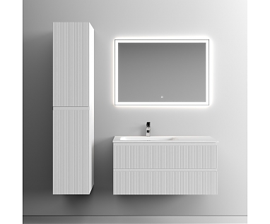 Мебель для ванной SANCOS Snob T 100 L подвесная, 2 ящика, Bianco