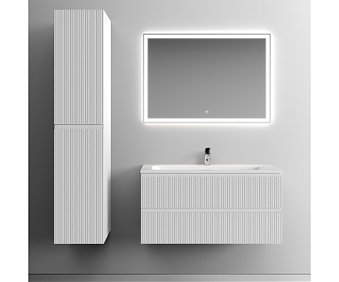 Мебель для ванной SANCOS Snob T 100 подвесная, 2 ящика, Bianco