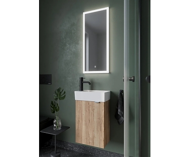 Мебель для ванной SANCOS Mini 35 L подвесная, дуб галифакс натуральный
