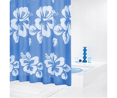 Штора для ванной Ridder Flowerpower 42353 синяя