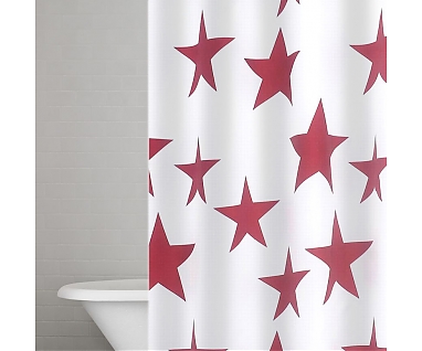 Штора для ванной Ridder Star 403306 красная