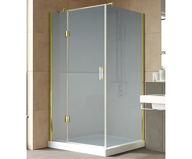 Душевой уголок Vegas Glass AFP-Fis Lux 120*90 09 10 L профиль золото, стекло сатин