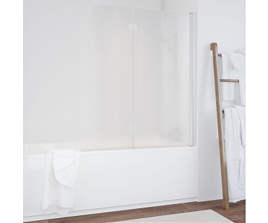Шторка на ванну Vegas Glass E2V 0120 01 02 R профиль белый, стекло шиншилла