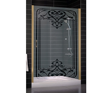 Душевая дверь в нишу Vegas Glass EP 0085 05 R профиль бронза, стекло Artdeco1