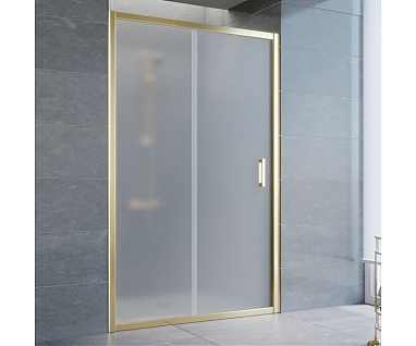 Душевая дверь в нишу Vegas Glass ZP 0120 09 10 профиль золото, стекло сатин