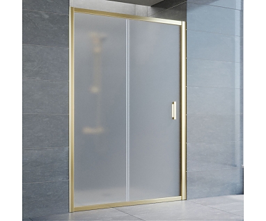 Душевая дверь в нишу Vegas Glass ZP 0130 09 10 профиль золото, стекло сатин
