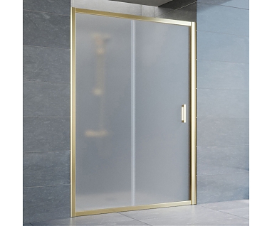 Душевая дверь в нишу Vegas Glass ZP 0135 09 10 профиль золото, стекло сатин