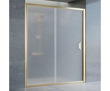 Душевая дверь в нишу Vegas Glass ZP 0160 09 10 профиль золото, стекло сатин