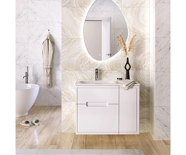 Мебель для ванной Taliente Olejio L 90 см белая
