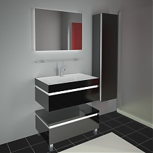 Мебель для ванной Ingenium Axioma 80 черный глянец