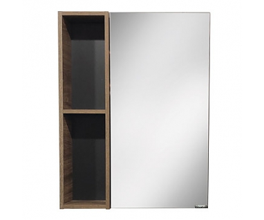Зеркало-шкаф COMFORTY Штутгарт-60 дуб тёмно-коричневый