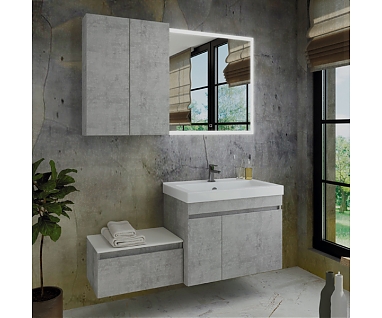 Мебель для ванной COMFORTY Осло-80 бетон светлый 