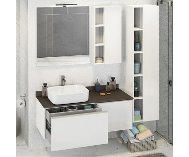 Мебель для ванной Comforty Милан 120 белый глянец