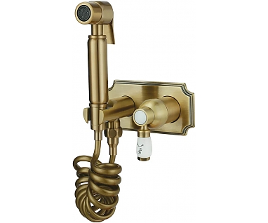 Гигиенический душ Elghansa Concealed 12C0884-Bronze (Set-49) со смесителем, С ВНУТРЕННЕЙ ЧАСТЬЮ