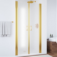 Душевая дверь в нишу Vegas Glass E2P 0075 09 10 профиль золото, стекло сатин