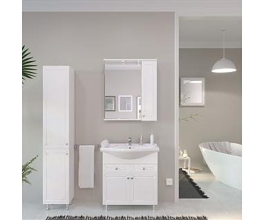 Мебель для ванной комнаты Sanstar Бриз 75, 2/ящ, белый