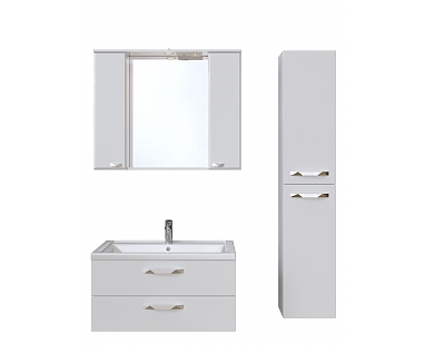 Мебель для ванной комнаты Sanstar Cristal 100 подвес, 2/ящ, белый