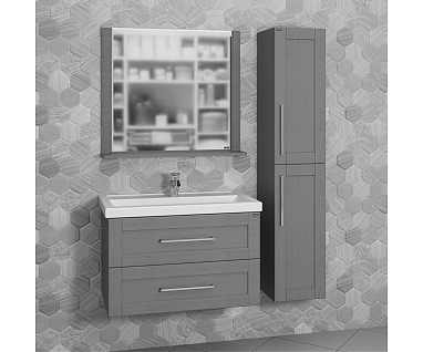 Мебель для ванной СанТа Венера 80 подвесная, дуб серый