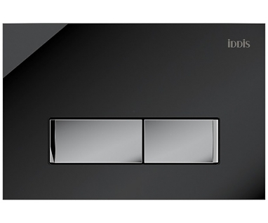 Кнопка смыва Iddis Uniglass UNG10GBi77 стекло, черная